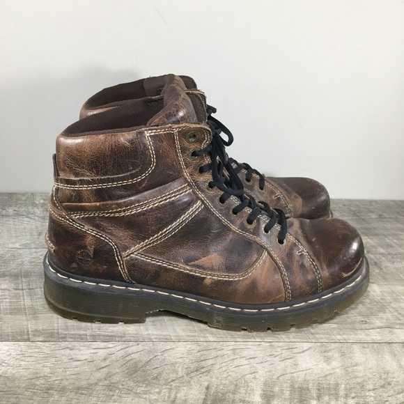 Dr. Martens Docs Soren Mens Distressed Leather Air Wair Boots Size UK 12 US 13 - Picture 1 of 11